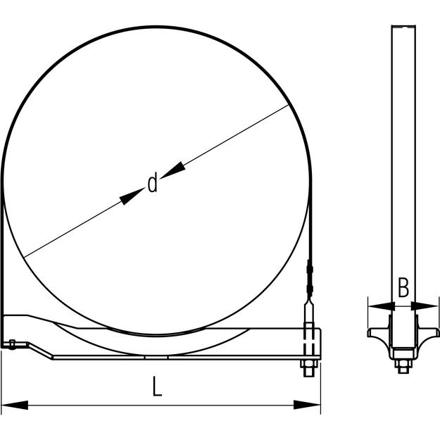 Spannband mit Konsole für Gigant Druckluftkessel Ø 206 mm M12 Gewinde Neu L4911 