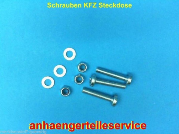 Schrauben für PKW KFZ Steckdosen Kunstoff oder Metall M 5 verzinkt NEU 36333