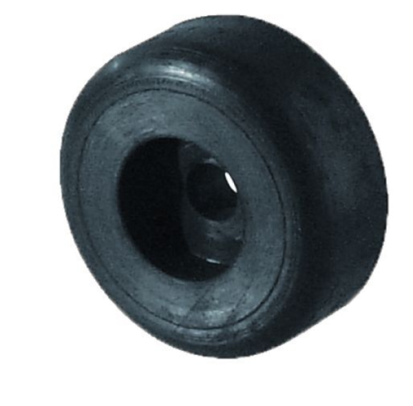 Endkappe für Kielrolle Rolle Gummi schwarz Ø 90 mm Bohrung: Ø 16,5 mm