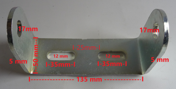 Kielrollenhalter Halterung für Kielrollen Sliprollen 135 mm