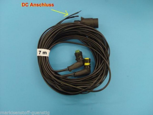 Kabelsatz- Zuleitung m.Winkel Bajonettanschluss 7 Polig 7m mit DC Anschlu.L10669