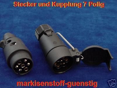 Stecker + Kupplung 7 Polig PVC Anhänger Trailer L0108