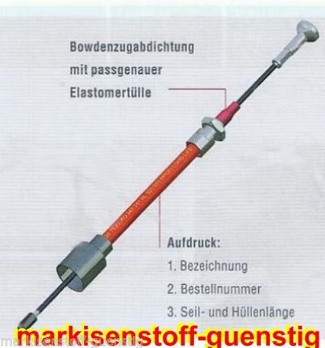 Alko Bowdenzug mit Glocke 26 mm und T- Nippel HL1130 mm SL1326 mm L8534