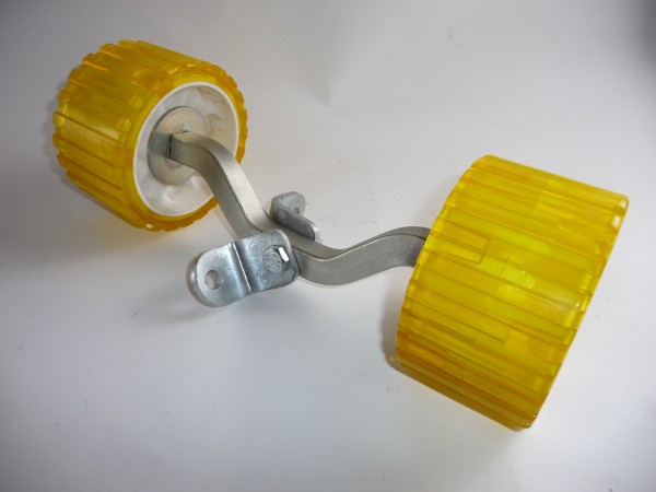 Sliprollen Bootsauflage Kielrolle Rolle aus Polyvinyl Farbe Gelb Wippe L3078K
