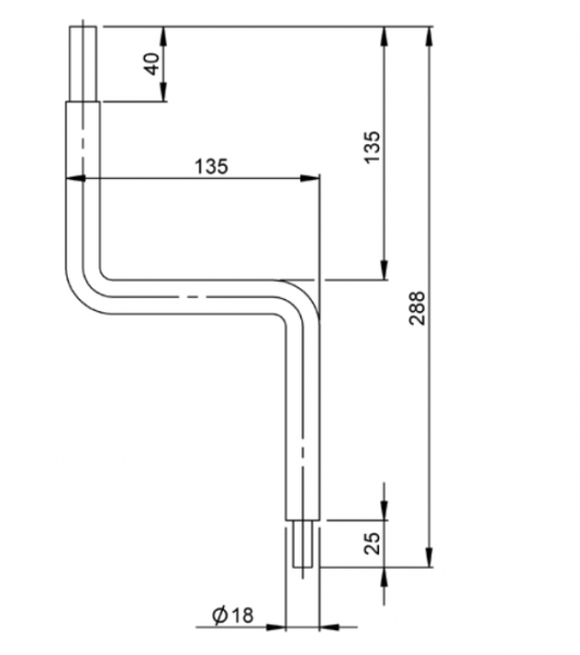 Kurbel für Spanngetriebe Getriebe Planrohr Curtainsider Planenaufbau TIT606555