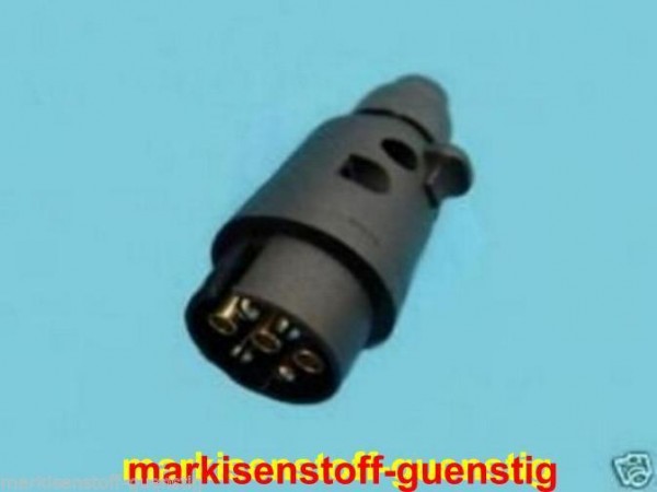5 KFZ Stecker PVC 7 Polig Messingkontakte hergestellt in Deutschland Neu L1104